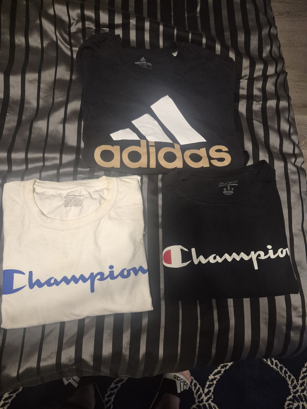 Men 3 T Shirt Bundle Adidas/Champion.